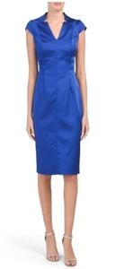 Maggy London Satin Short Sleeve Dress